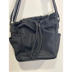 Tommy Hilfiger Casual Drawstring Bag Black Stripe Strap